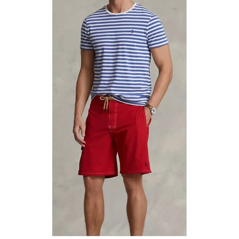 Polo Ralph Lauren Red Swim Trunks Mesh Lined Pony Logo XL Beach Surf
